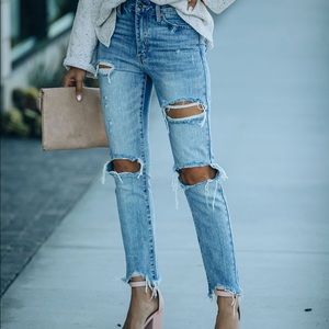 Vici Dolls Memento High Rise Distressed Jeans